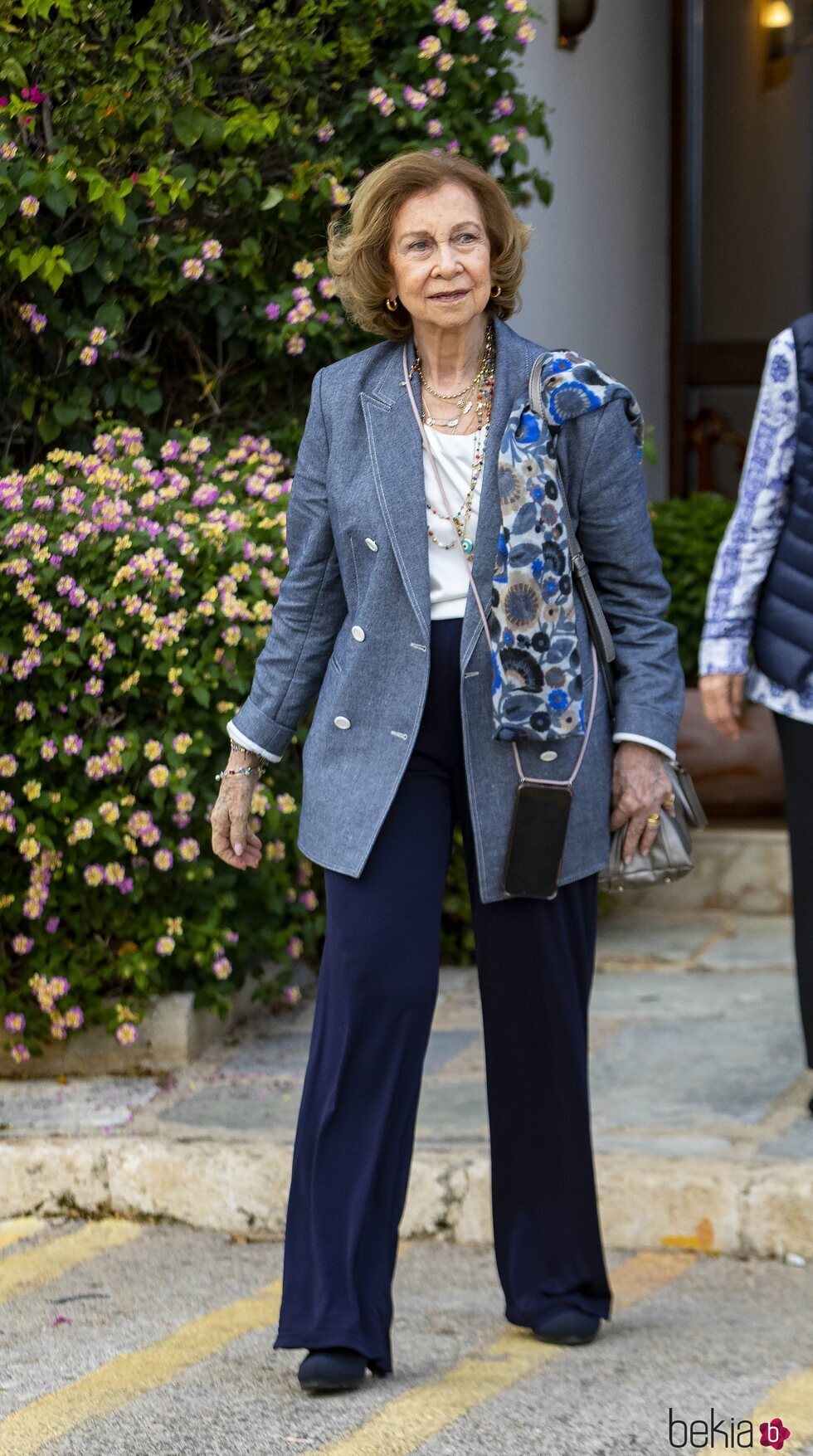 La Reina Sofía en la celebración del almuerzo posterior a la boda de Felipe de Grecia y Nina Flohr