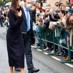 La Reina Letizia saluda a los ciudadanos de Tudela en el Festival de Cine Ópera Prima Ciudad de Tudela