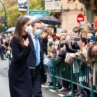 La Reina Letizia saluda a los ciudadanos de Tudela en el Festival de Cine Ópera Prima Ciudad de Tudela