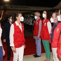 La Reina Letizia en el aeropuerto de Asunción a su llegada a Paraguay para su viaje de cooperación