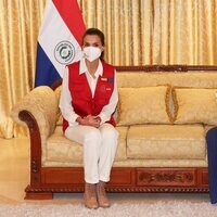 La Reina Letizia en su encuentro con Silvana López, Primera Dama de Paraguay, en su viaje de cooperación a Paraguay