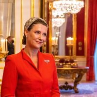 Marta Luisa de Noruega al comienzo de la Visita de Estado de los Reyes de Holanda a Noruega