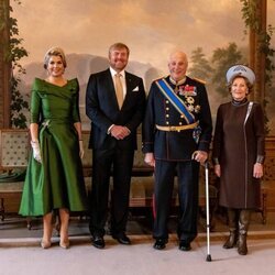 Guillermo Alejandro y Máxima de Holanda y Harald y Sonia de Noruega en la Visita de Estado de los Reyes de Holanda a Noruega