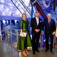 Guillermo Alejandro y Máxima de Holanda y Harald y Sonia de Noruega en el Fram Museum de Oslo