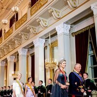 Harald de Noruega, Máxima de Holanda, Mette-Marit de Noruega y Marta Luisa de Noruega en la cena de gala por la Visita de Estado de los Reyes de Holanda a 