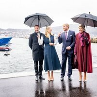 Haakon y Mette-Marit de Noruega y Guillermo Alejandro y Máxima de Holanda, muy cómplices durante la Visita de Estado de los Reyes de Holanda a Noruega