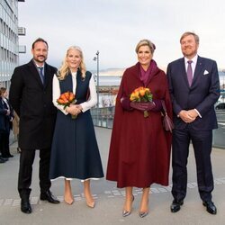 Haakon y Mette-Marit de Noruega y Guillermo Alejandro y Máxima de Holanda durante la Visita de Estado de los Reyes de Holanda a Noruega