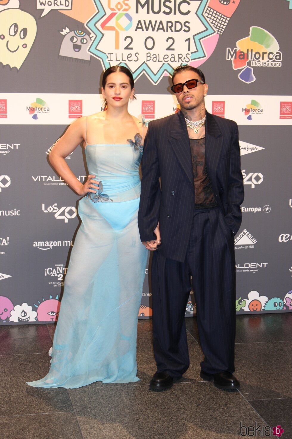 Rosalía y Rauw Alejandro en Los 40 Music Awards 2021 Illes Balears