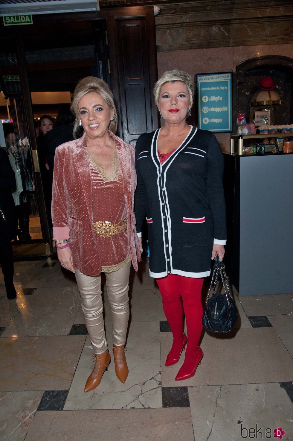 Carmen Borrego y Terelu Campos en el concierto de Tamara