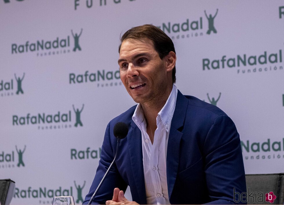 Rafa Nadal en la presentación de los nuevos proyectos de su Fundación