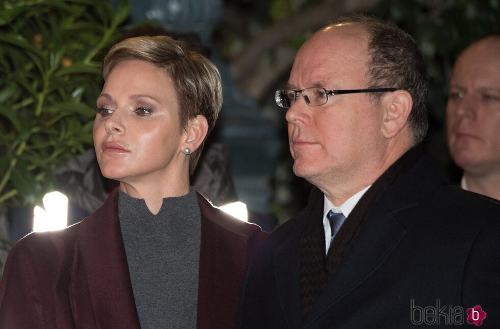 Alberto y Charlene de Mónaco en la celebración de Santa Devota