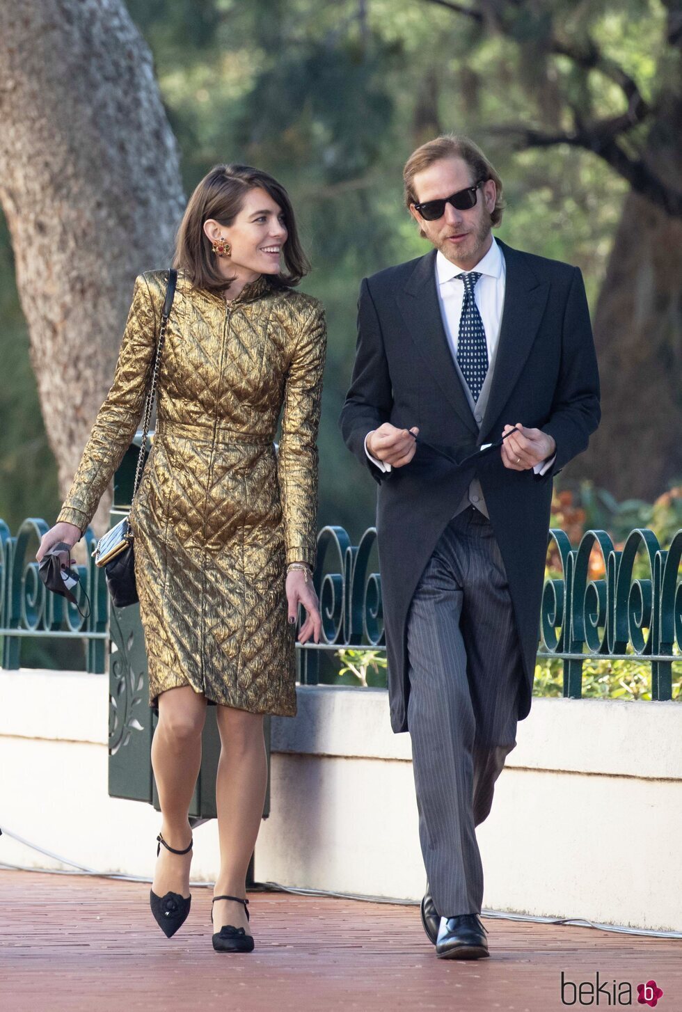 Carlota Casiraghi y Andrea Casiraghi en el Día Nacional de Mónaco 2021