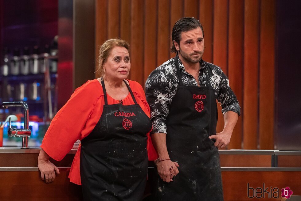 Carmina Barrios y David Bustamante en la semifinal de 'Masterchef Celebrity 6'