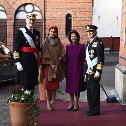 Los Reyes Felipe y Letizia y Carlos Gustavo y Silvia de Suecia en la bienvenida a los Reyes de España por su Visita de Estado a Suecia