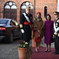 Los Reyes Felipe y Letizia y Carlos Gustavo y Silvia de Suecia en la bienvenida a los Reyes de España por su Visita de Estado a Suecia