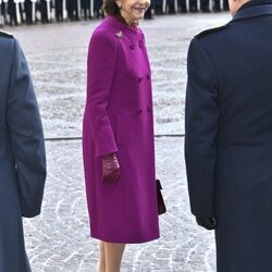 Silvia de Suecia en el Palacio Real de Estocolmo en la Visita de Estado de los Reyes de España a Suecia