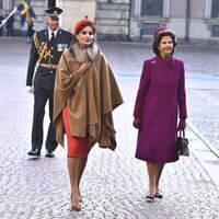 La Reina Letizia y Silvia de Suecia en el Palacio Real de Estocolmo en la Visita de Estado de los Reyes de España a Suecia