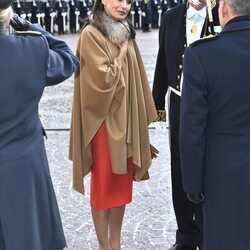 La Reina Letizia en el Palacio Real de Estocolmo en la Visita de Estado de los Reyes de España a Suecia