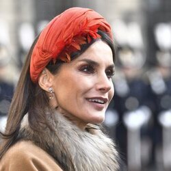 La Reina Letizia en la bienvenida de los Reyes de Suecia por la Visita de Estado de los Reyes de España a Suecia