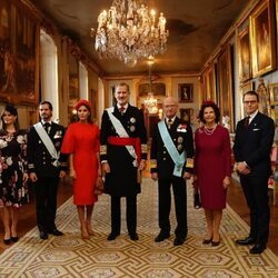 La Familia Real Sueca y los Reyes Felipe y Letizia en el Palacio Real en la Visita de Estado de los Reyes de España a Suecia