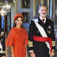 Los Reyes Felipe y Letizia en el Palacio Real de Estocolmo en la Visita de Estado de los Reyes de España a Suecia