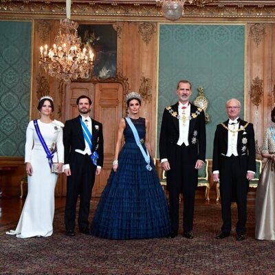 Cena de gala de la Familia Real Suecia a los Reyes Felipe y Letizia