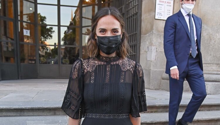 Tamara Falcó en el funeral de su padre Carlos Falcó