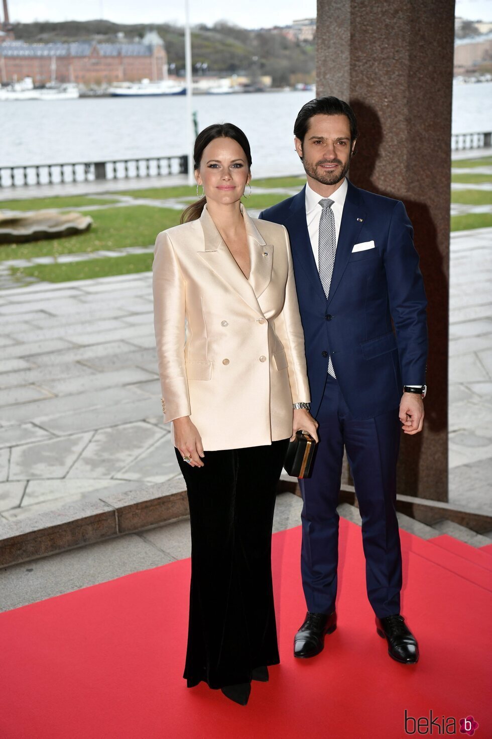 Carlos Felipe y Sofia de Suecia en el almuerzo en honor a los Reyes de España