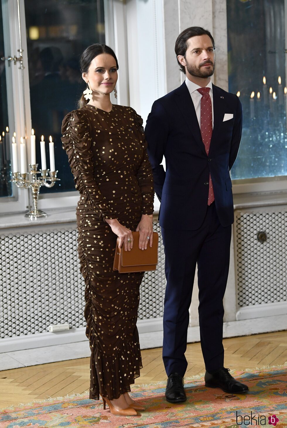 Carlos Felipe y Sofia de Suecia en la Residencia de la Embajada de España por la Visita de Estado de los Reyes de España a Suecia