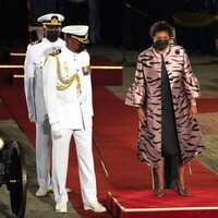 Sandra Mason en la ceremonia en la que Barbados se convirtió en una república