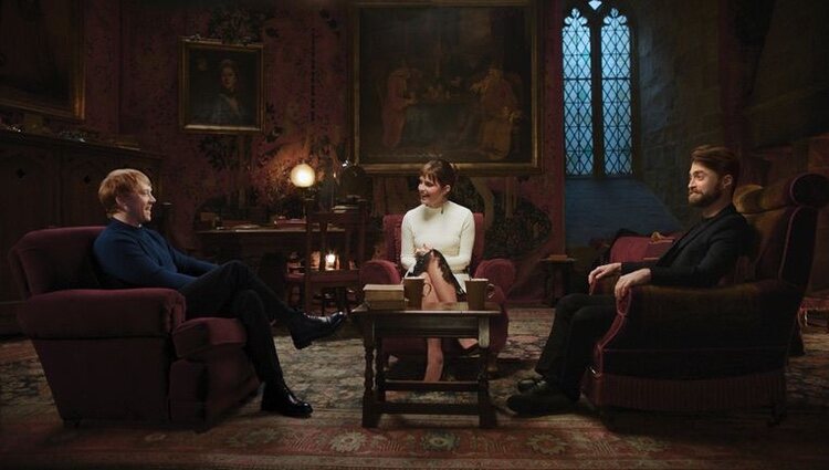 Daniel Radcliffe, Emma Watson y Rupert Grint, juntos en el reencuentro de 'Harry Potter'