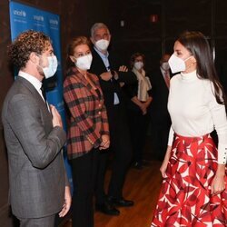 La Reina Letizia y David Bisbal en el acto por el 75 aniversario de UNICEF