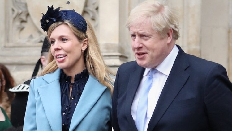 Boris Johnson y Carrie Symonds el Día de la Commonwealth 2020