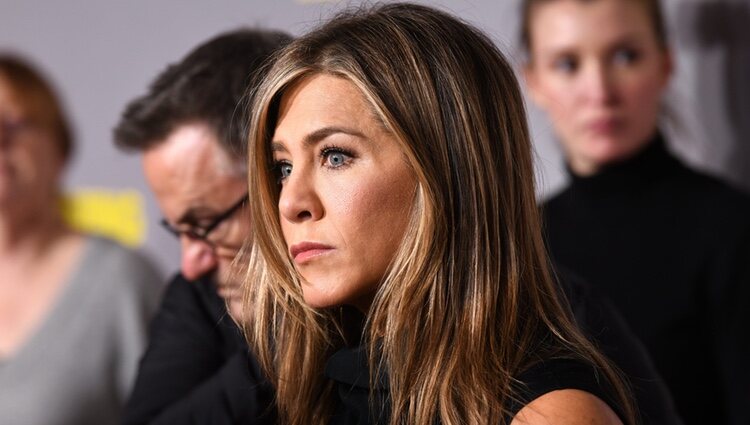 Jennifer Aniston en una de sus presentaciones de The Morning Show en 2019