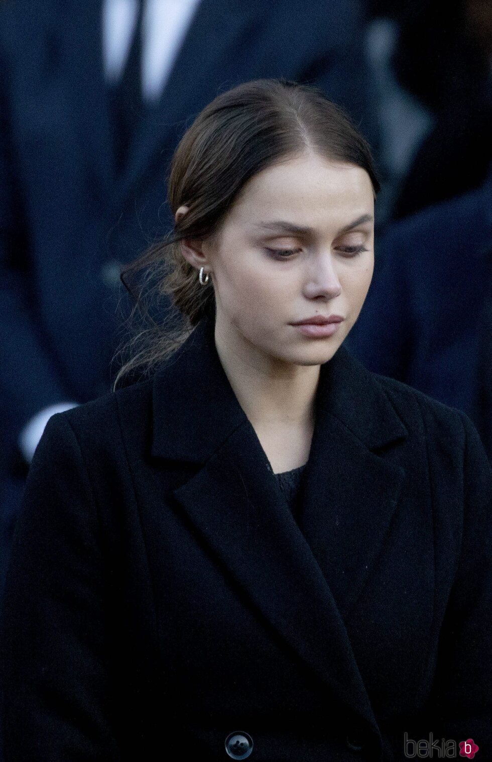 Juliane Snekkestad en el funeral de Ari Behn