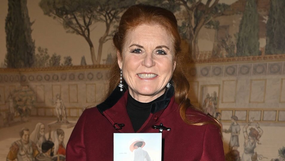 Sarah Ferguson en la presentación de su novela en Roma