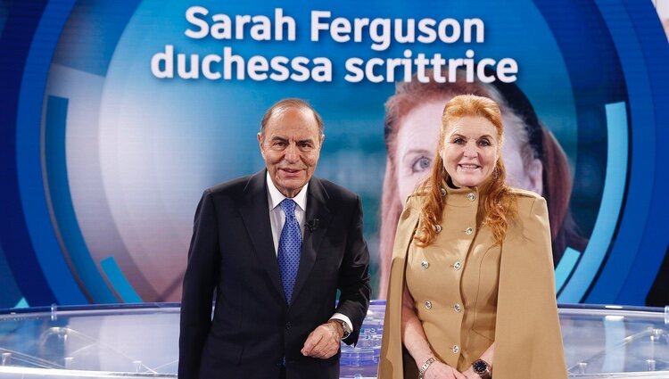 Bruno Vespa y Sarah Ferguson en el programa 'Porta a Porta'