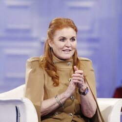 Sarah Ferguson en la presentación de su novela en un programa de televisión