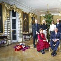 La Familia Real Noruega en su posado navideño en una estancia del Palacio Real de Bygdø