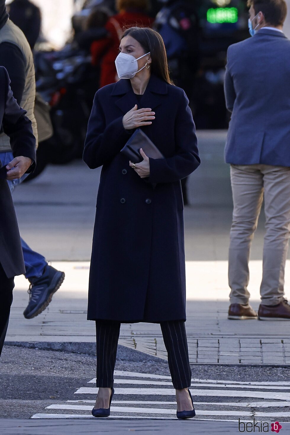 La Reina Letizia a su llegada a una reunión de trabajo de la Federación Española de Enfermedades Raras (FEDER)