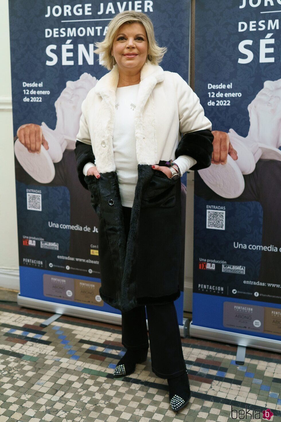 Terelu Campos en el estreno de la obra de teatro de Jorge Javier Vázquez 'Desmontando a Séneca'