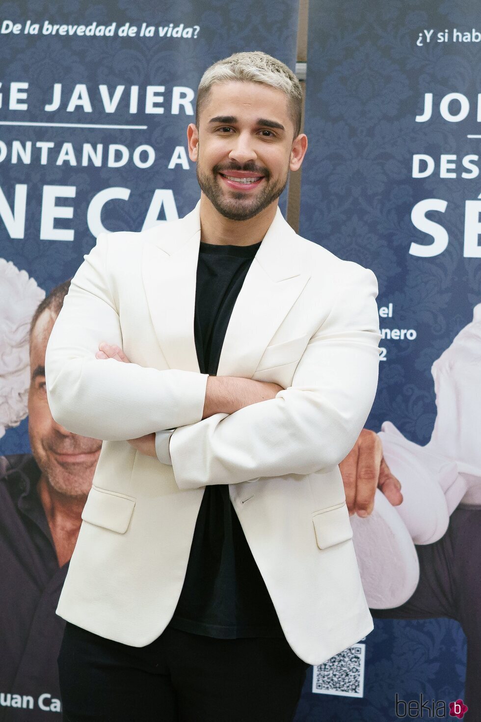 Miguel Frigenti en el estreno de la obra de teatro de Jorge Javier Vázquez 'Desmontando a Séneca'