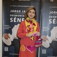 Ágatha Ruiz de la Prada en el estreno de la obra de teatro de Jorge Javier Vázquez 'Desmontando a Séneca'