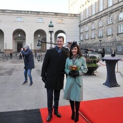 Joaquín y Marie de Dinamarca en el 50 aniversario de reinado de Margarita de Dinamarca