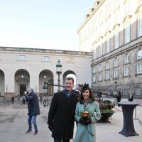 Joaquín y Marie de Dinamarca en el 50 aniversario de reinado de Margarita de Dinamarca