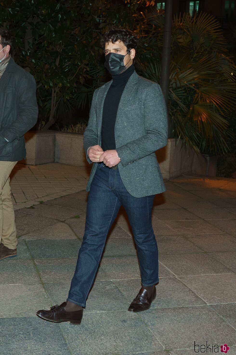 Miguel Abellán en el funeral de Jaime Ostos en Madrid