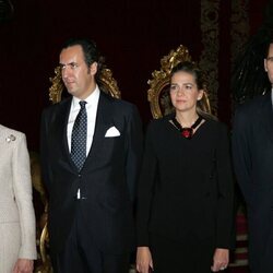 La Infanta Elena y Jaime de Marichalar y la Infanta Cristina e Iñaki Urdangarin en el 30 aniversario de reinado del Rey Juan Carlos