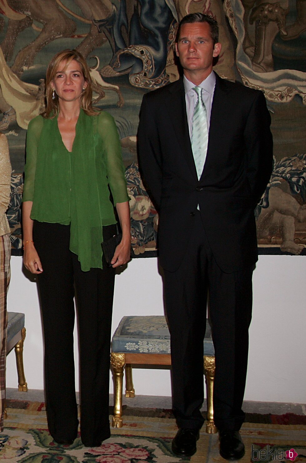 La Infanta Cristina e Iñaki Urdangarin en la recepción a las autoridades de Baleares 2008