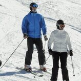 La Infanta Cristina e Iñaki Urdangarin esquiando en Baqueira Beret