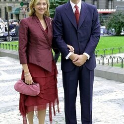 La Infanta Cristina e Iñaki Urdangarin en la boda de Bruno Gómez-Acebo y Bárbara Cano